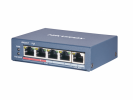 Hikvision 4 RJ45 100M PoE с грозозащитой 6кВ, 2 порт с высоким приоритетом DS-3E0105P-E(B)