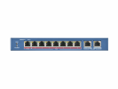 Hikvision 8 RJ45 100M PoE с грозозащитой 6кВ; 2 Uplink порт 1000М Ethernet;бюджет PoE 60Вт; DS-3E0310P-E/M