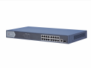 Hikvision 16 RJ45 1000M PoE с грозозащитой 6кВ, 2 1000М SFP uplink порта; DS-3E0518P-E/M