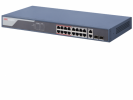 Hikvision L2, Смарт-управляемый, 16 10/100M RJ45 PoE-порт, 2 Gigabit combo порт, DS-3E1318P-SI