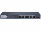 Hikvision L2, Смарт-управляемый, 24 1000M RJ45 PoE-порт, 2 Gigabit combo порт, DS-3E1526P-SI