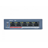 Hikvision Сетевой неуправляемый коммутатор 4 RJ45 100M PoE, DS-S504P(B)