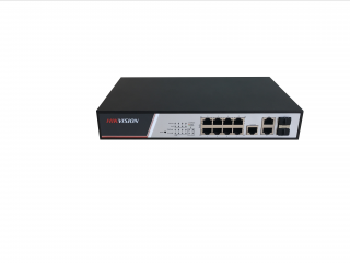 Фотография товара 'Hikvision 8 RJ45 100M PoE; 2 комбо-порта (1000М Ethernet/1000M SFP) DS-3E2310P'