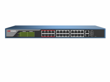 Фотография товара 'Hikvision 24 RJ45 100M PoE с грозозащитой 6кВ DS-3E0326P-E/M(B)'