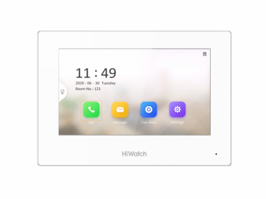Фотография товара 'Hikvision 7“ IP видеодомофон с WI-FI Сенсорный 7" TFT LCD экран 1024*600; DS-D100IMWF'