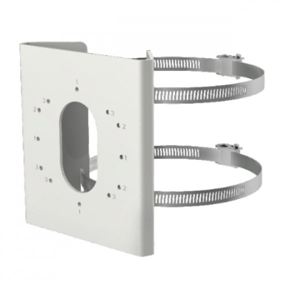 Фотография товара 'Hikvision DS-1275ZJ-S-SUS Крепление на столб, белое, сталь и нержавеющая сталь'