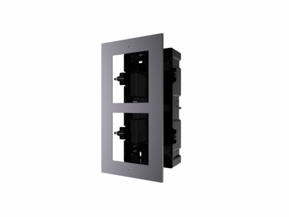 Фотография товара 'Hikvision DS-KD-ACF2/Plastic Рамка монтажная на 2 модуля, врезная с пластиковым монтажным основанием'