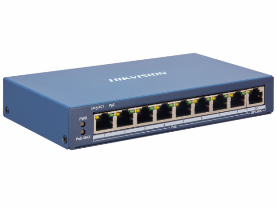 Фотография товара 'Hikvision L2, Смарт-управляемый, 9 10/100M RJ45 PoE-порт, 1 10/100M RJ45 port, DS-3E1309P-EI'